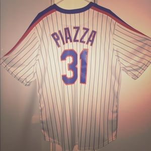 Mike Piazza NY Mets Majestic Cool Base Cooper. XL